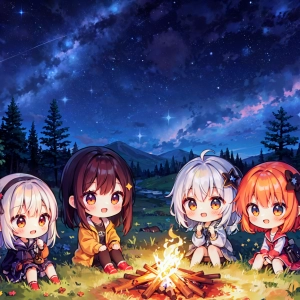 焚き火を囲んで