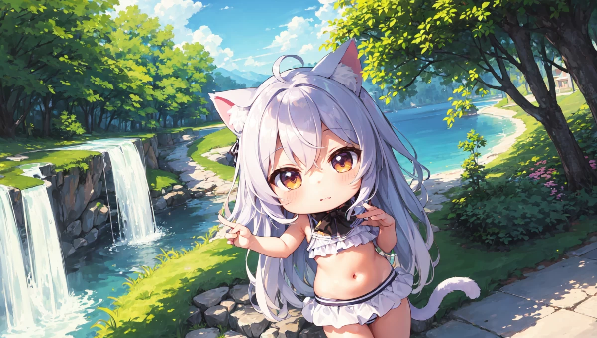 Everyday Scenery ~ White Cat Girl's Walk