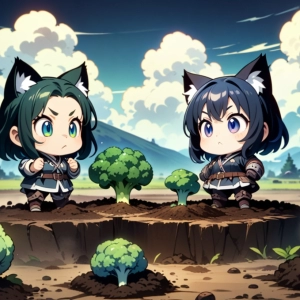 ブロッコリー比べ