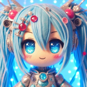 ボタンを活かした人形のアイディア