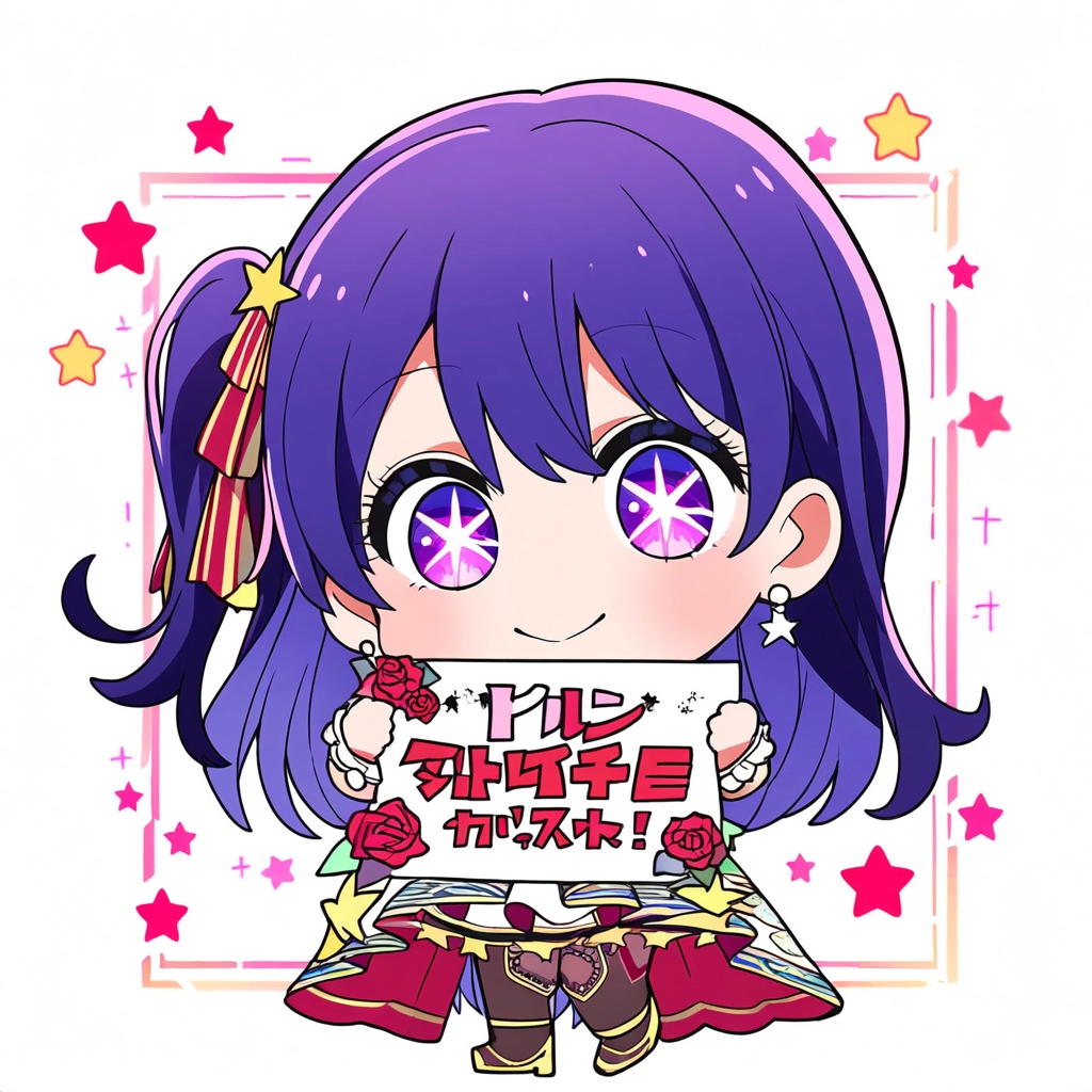 プラカードを持ったアイ