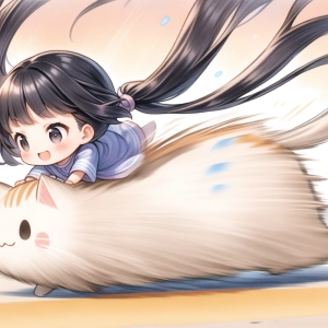 愛棒のにゃんことお散歩するぷにみるちゃん